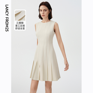 三醋酸basic衣橱朗姿法式轻礼服白色连衣裙，夏裙子(夏裙子)高级感