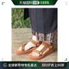 日本直邮Menue menue 粘扣带厚底运动凉鞋（6021驼棕色）