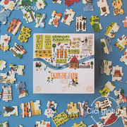 西班牙Londji儿童环保拼图玩具森林农场插画 100块礼盒5岁+