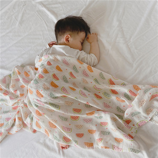 夏季婴儿纱布包巾包被午睡盖毯宝宝空调被薄新生儿用品竹纤维浴巾