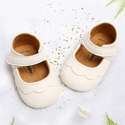 春夏季0-1岁新生婴儿公主小皮鞋3-6-12个月女宝宝学步鞋透气单鞋