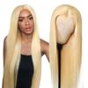 #613 blond brazilian hair straight wig金黄色长直发女T型蕾丝