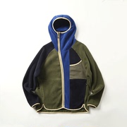 WtW 保暖透气中间层 连帽拼接色抓绒卫衣 not for kids fleece L2