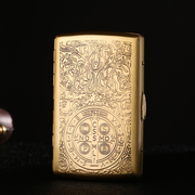 双烟盒12支装康斯坦丁纯铜超薄金属烟夹创意个性男士香菸盒