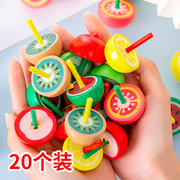 水果陀螺儿童手指旋转宝宝益智木制玩具幼儿园小学生奖品礼物