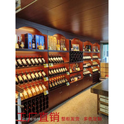 木质架红酒展柜，实木展示架木制货架红酒展柜，红酒柜展示柜