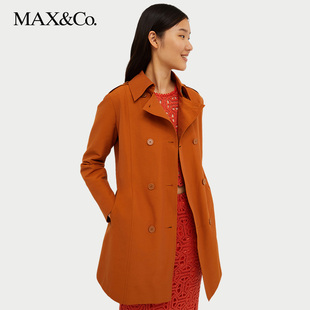 MAX&Co.2024春夏双排扣风衣外套6021024302maxco