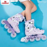 美洲狮溜冰鞋儿童轮滑鞋，初学者男童女童旱冰鞋，专业可调滑冰鞋