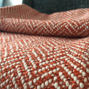 北欧现代橙色橘红色毯休闲毯床尾，毯床尾巾床尾，搭毯软装饰品搭巾毯