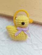 儿童小童头绳小黄鸭钩织毛线手工编织发圈可爱动物宝宝头饰