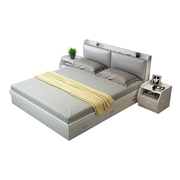 现代简约气动高箱床l1.8米双人床小户型经济型工厂板式床1.5