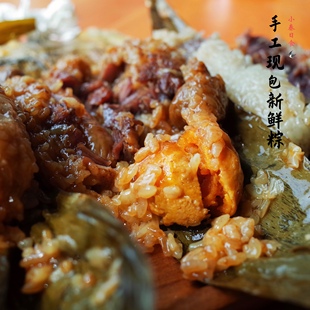 小春日食手工新鲜蛋黄瘦肉，板栗豆沙粽子多口味嘉兴肉粽甜粽