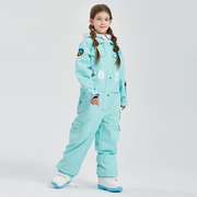 定制加厚儿童滑雪服套装男童女童防水保暖滑雪装备工装冬季连