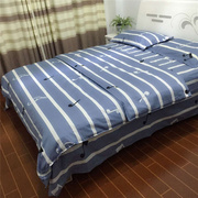 高档纯棉100%斜纹三四件套床单床笠式，活性被套全棉，简约单双人(单双人)床上