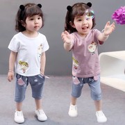 儿童装女童夏装套装小孩衣服宝宝夏天一两岁1周岁2到3韩版潮4