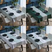 长方形防水防油免洗桌布，简约北欧ins风餐桌布艺，免洗家用pvc茶几垫