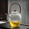 日式明火提梁e玻璃烧水壶耐高温透明煮茶壶带过滤网茶具泡茶壶单