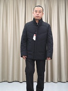 黑色羽绒服男鸭绒 水貂领立领 普洛克秋冬 商务休闲保暖外套