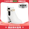 juicy couture蟒蛇皮女式人造皮革装饰切尔西靴 - 白色 - w 美