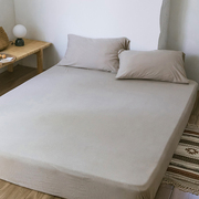 柔软a类婴儿级天竺棉1.5m床单，纯色裸睡针织棉，1.8米床垫保护罩床笠
