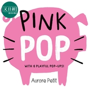 颜色立体书 粉色 Pink Pop With 6 Playful Pop-Ups英文原版 儿童纸板书 亲子绘本 早教认知图画书 进口童书1-3岁 又日新
