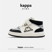 Kappa童鞋男童运动板鞋2024春秋透气小白鞋休闲高帮儿童鞋子