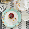 新中式骨瓷欧式复古家用餐具碗盘子菜盘西餐盘套装陶瓷饭碗高档