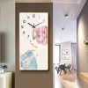 卡通装饰画钟表挂钟客厅轻奢现代简约时钟挂墙家用时尚挂表长方形