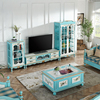美式电视柜组合地中海风格小户型，做旧家具客厅酒柜，实木影视柜