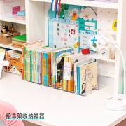 透明书立分隔创意桌面，书本收纳架ins书架，儿童绘本整理置物架书架