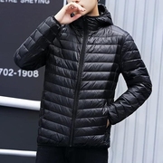 反季冬季男士常规款棉衣轻薄棉袄，连帽外套韩版修身年棉服