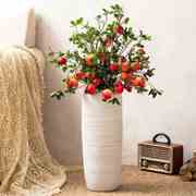 极简北欧风落地台面纯色创意，日式干花水培花瓶摆件陶瓷套装
