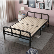 折叠床午休单人床实木，床板1.2米简易双人铁架家用小床硬板加固1米