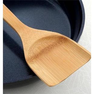 竹铲子不粘锅专用炒菜铲木锅铲，家用耐高温木质硅胶木铲子厨具竹铲