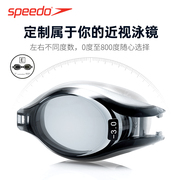 speedo速比涛近视泳镜，防水防雾高清左右眼，度数不同专业游泳眼镜新