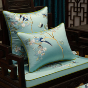 中式红木沙发垫椅垫刺绣罗汉床垫子，防滑实木沙发坐垫五件套罩定制