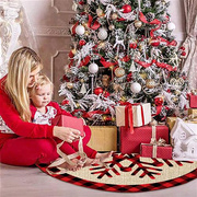 圣诞树围裙底座圣诞节装饰品拉绒布印花圣诞树裙，地毯场景布置