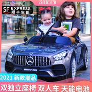 电动汽车儿童双座四轮遥控摇摆越野宝宝玩具车可坐双人婴儿小孩车