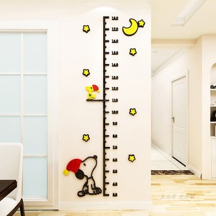 身高贴3d立体墙贴画儿童房宝宝房间大树测量身高尺幼儿园墙面装饰