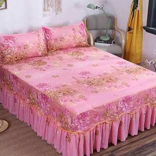 加厚单件床裙席梦思床罩床套韩式床单床笠防滑1.0m1.8米2.0米