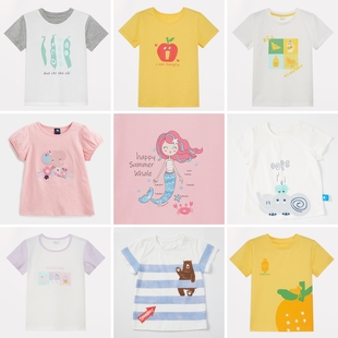 2-3岁丽婴房男童儿童夏款短袖女童，t恤中小童，卡通t恤-5