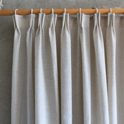 外贸窗帘成品麻布纯色北欧可定制窗帘成品亚麻棉麻遮光遮阳