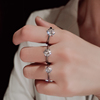3克拉1.5六爪裸钻仿真大钻石戒指，女小众设计高级感求婚结婚戒道具