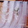 仙美软纱新娘珍珠蕾丝花边绑带发带头纱韩式结婚纱配饰品造型韩式