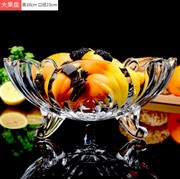 水果盘创意欧式玻璃糖果盆大号现代客厅家用茶几水果篮果盘零食盘