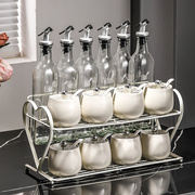 厨房调料盒置物架调味品罐套装家用多功能油盐酱醋瓶组合装调料架