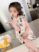 女童旗袍裙夏季2023改良中国古风薄款女孩宝宝夏款儿童礼汉服