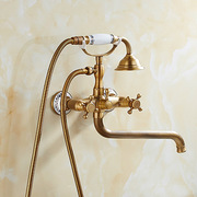 欧式美式铜仿古简易花洒淋浴套装暗装淋浴器混水阀可代发加长管子