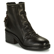 AS98女靴粗跟侧拉链欧美风短筒时装靴黑色冬季24意大利品牌