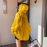 夏季糖果色防晒衫k2022年时尚女装纯色连帽拉链外套百搭减龄